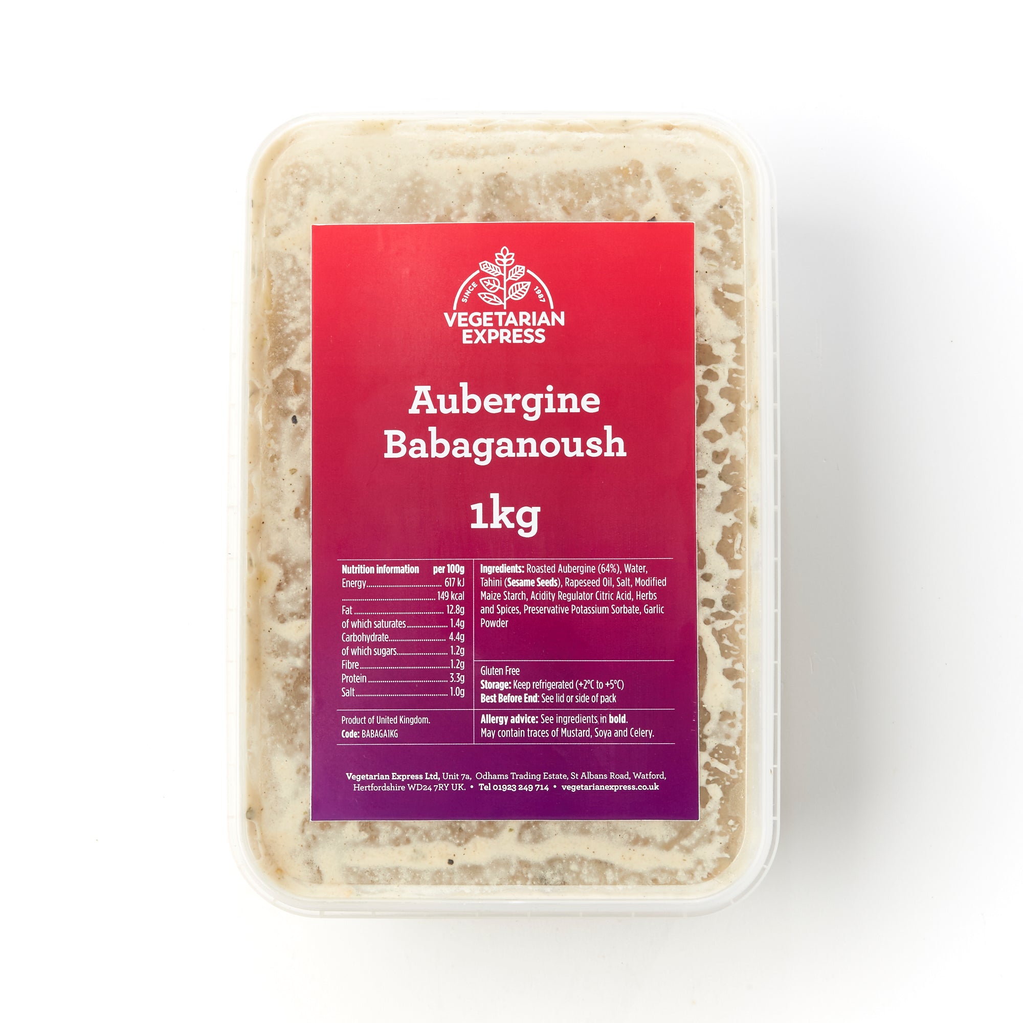 Babaganoush Aubergine Dip Vegetarian Express