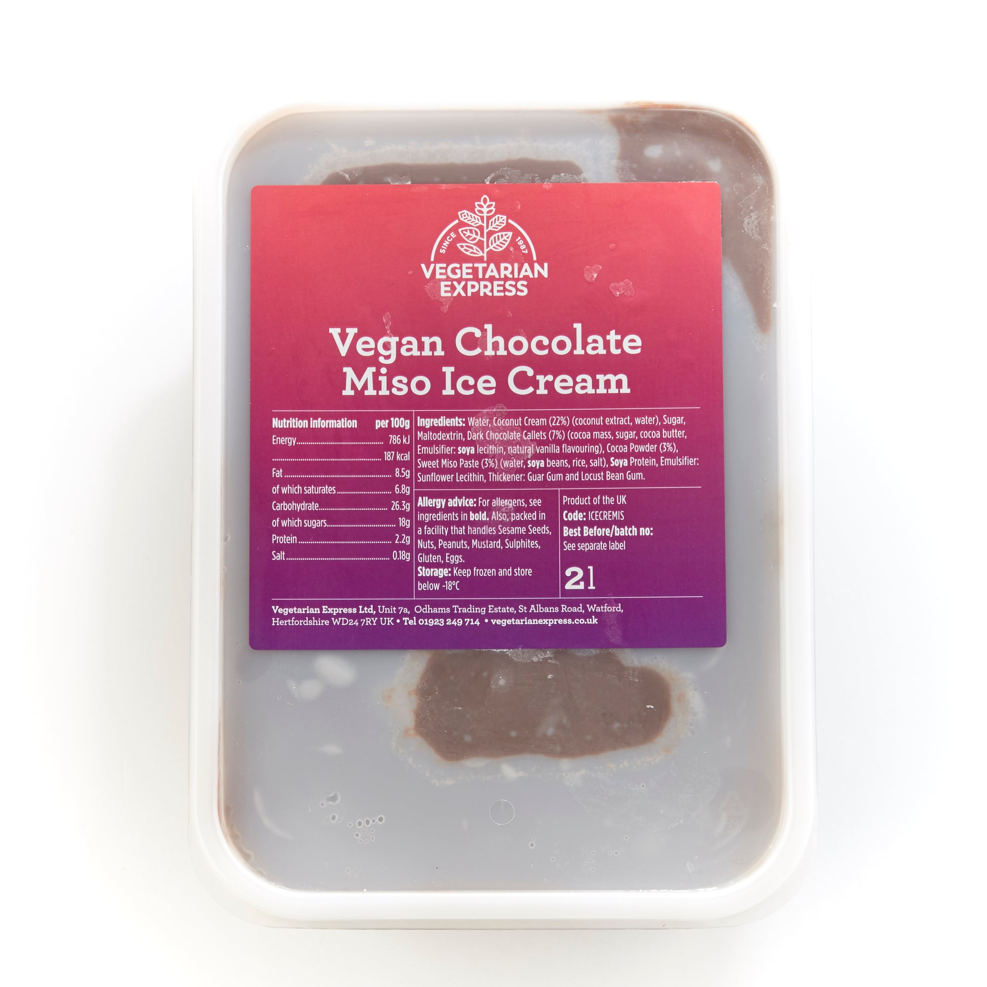Vegan Chocolate Miso Ice Cream – Vegetarian Express