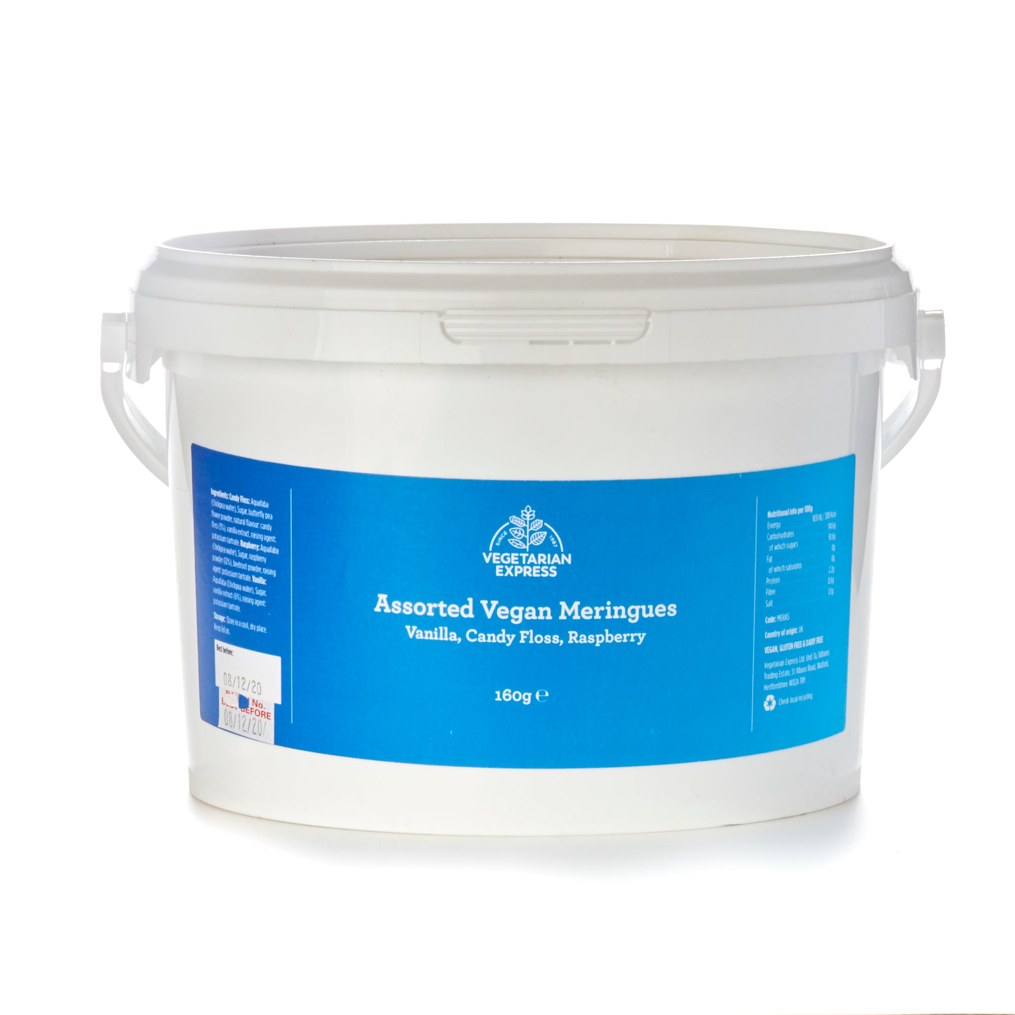 Vegan Meringues Assorted Vanilla, Candy Floss, Raspberry