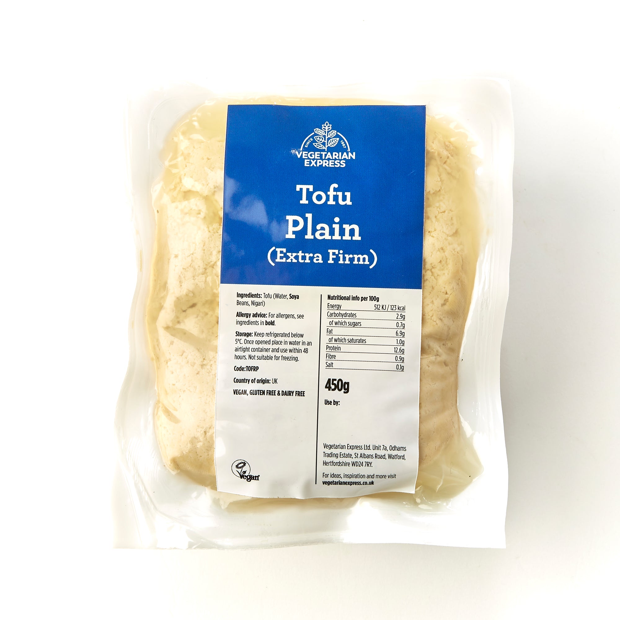 Extra Firm Plain Tofu Vegetarian Express