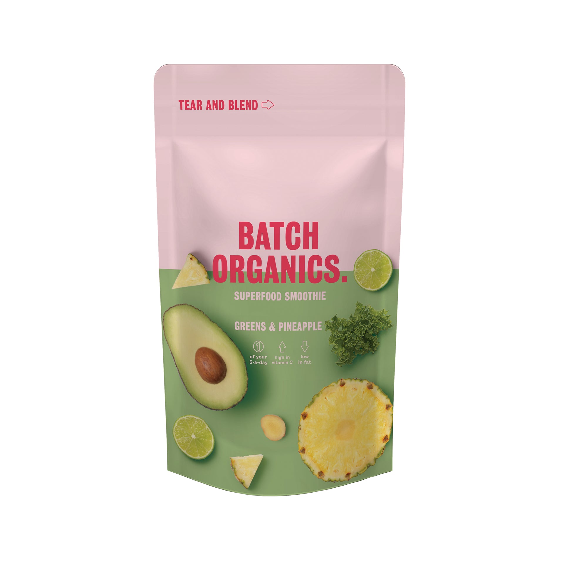 Batch Organics Greens and Pineapple Smoothie Kit – Vegetarian Express