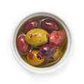 Mixed Marinated Pitted Green & Black Olives